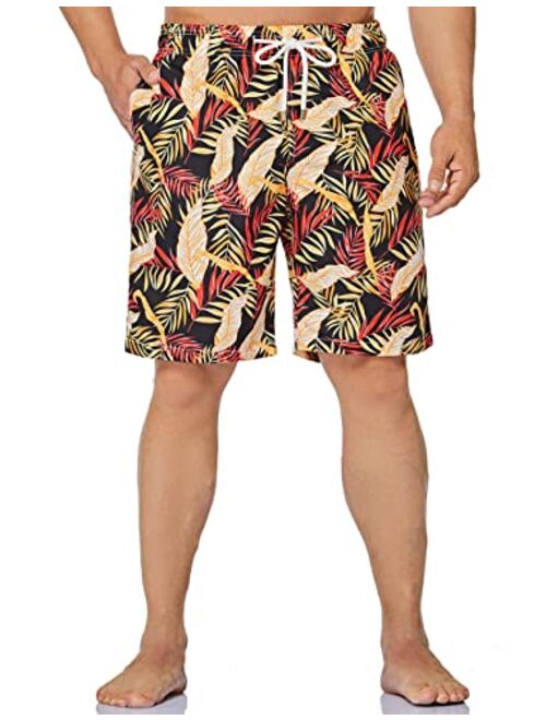 SIX ISLANDS Mens Swim Trunks Plastic Recycled Fabric Bathing Suit for Big and Tall Men