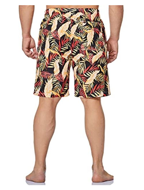 SIX ISLANDS Mens Swim Trunks Plastic Recycled Fabric Bathing Suit for Big and Tall Men