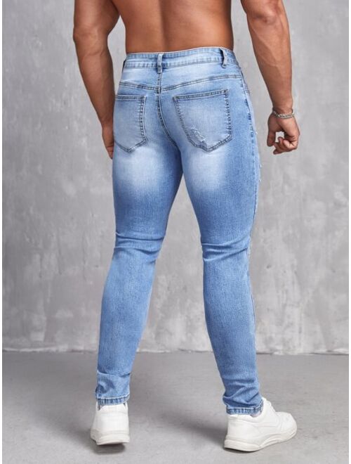 SHEIN Men Ripped Skinny Jeans
