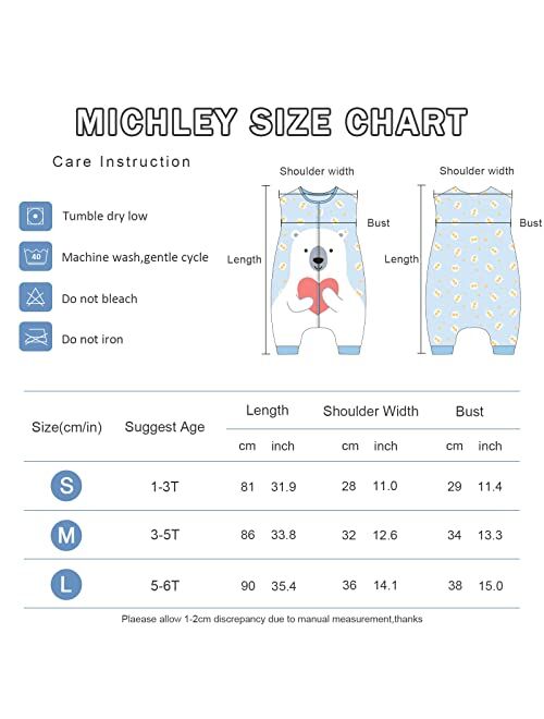 MICHLEY Baby Sleeping Bag Sack with Feet Autumn Winter Swaddle Wearable Blanket Sleeveless Nightgowns for Infant Toddler, 3-5T, Grey Shark