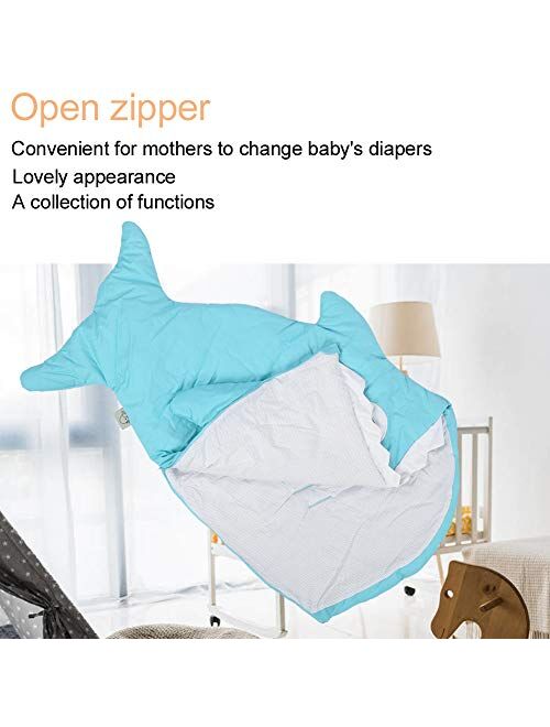 Agatige Baby Sleeping Bag, Wearable Shark Shape Newborn Sleepsack for 0-12 Month Baby(Red)