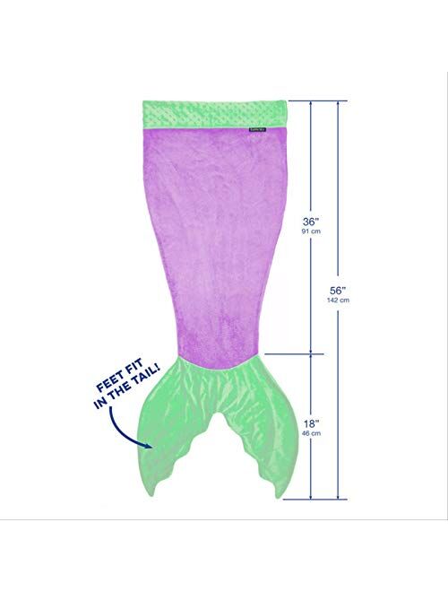HSCDQ Double-Layered Velvet Ins Shark Blanket Mermaid Tail Double-Layered Frankinclyced Children's Sleeping Bag Blanket 140 X 70cm