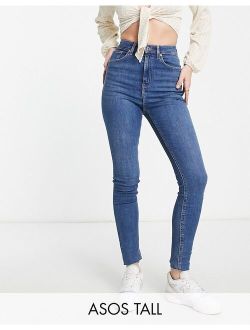 ASOS Tall ASOS DESIGN Tall ultimate skinny jeans in authentic mid blue