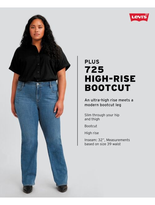 LEVI'S Trendy Plus Size 725 High-Rise Bootcut Jeans
