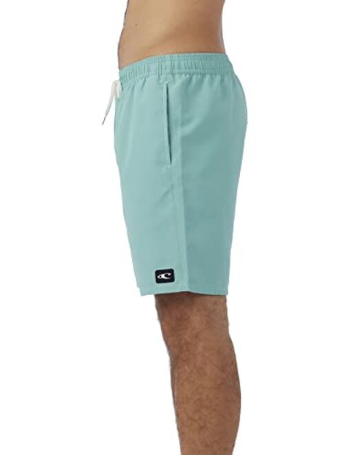 O'NEILL Men's 18" Santa Cruz Volley Board Shorts - Men's Swim Trunks with Fast-Drying Stretch Fabric and Pockets