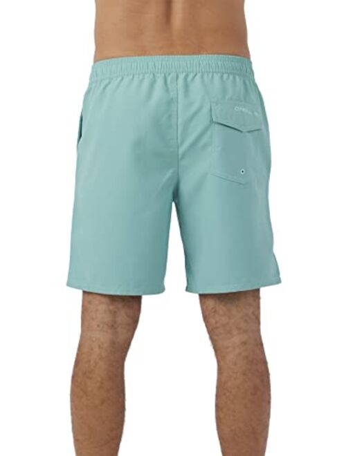 O'NEILL Men's 18" Santa Cruz Volley Board Shorts - Men's Swim Trunks with Fast-Drying Stretch Fabric and Pockets