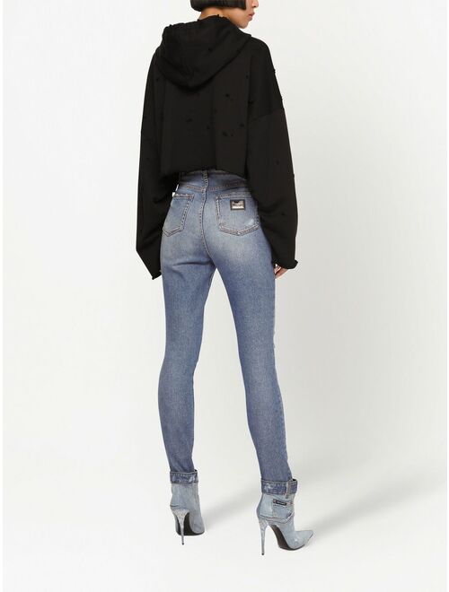 Dolce & Gabbana distressed slim-fit jeans