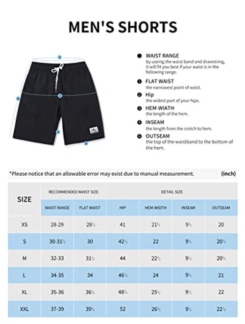 Actleis Mens Swim Trunks Board Shorts Long Quick Dry Swim Shorts with Mesh Lining us-ls17003