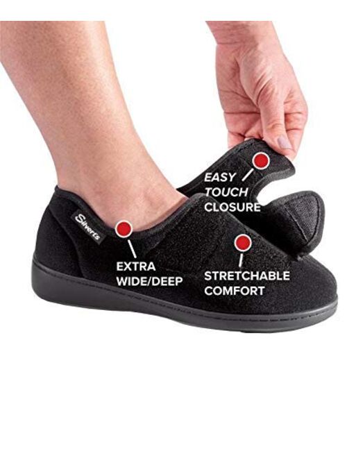 Silverts Disabled Elderly Needs Womens Stretchable Comfort Hugster Shoes or Slippers for Seniors