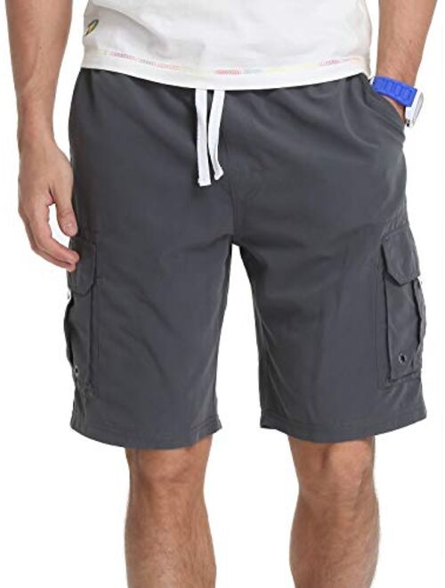 Actleis Mens Swim Trunks Long Board Shorts Quick Dry Beach Swimming Shorts with Soft Mesh Lining and Cargo Pocket