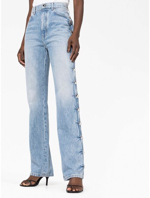 KHAITE Danielle studded straight-leg jeans