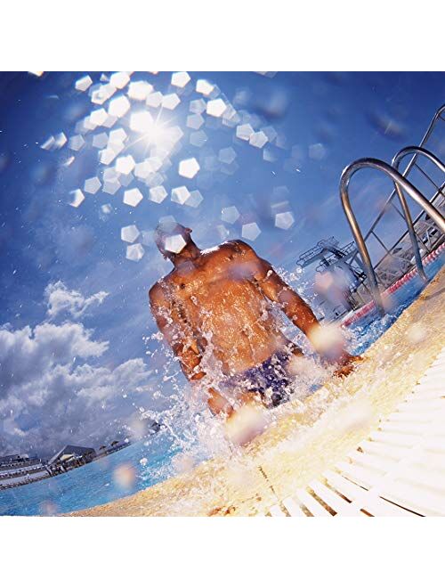 AIMPACT Mens Vintage Swim Briefs Sexy Bikini Swimwear Quick Dry Retro Swimsuit with Print