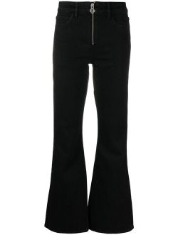 zip-fly flared jeans