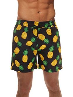 Whiskey and Oak Mens Swimming Trunks Shorts with Pockets Quick Dry Bathing Suit