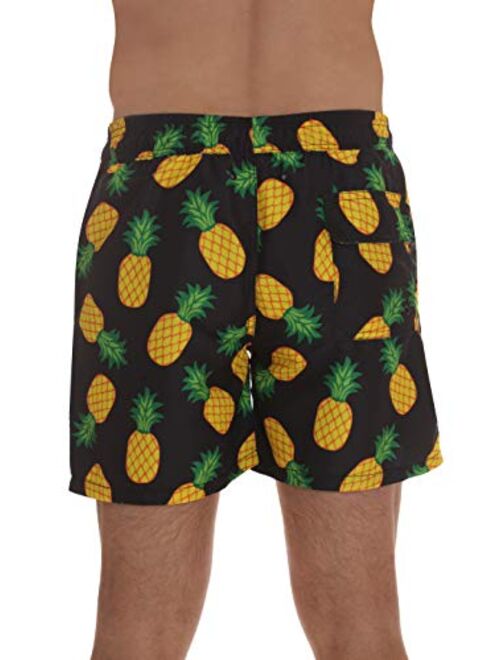 Whiskey and Oak Mens Swimming Trunks Shorts with Pockets Quick Dry Bathing Suit