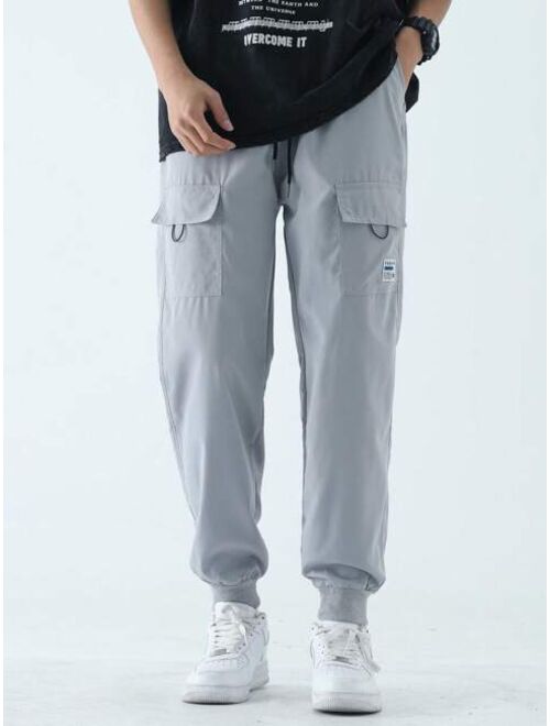 Shein Men Letter Patched Cargo Pants