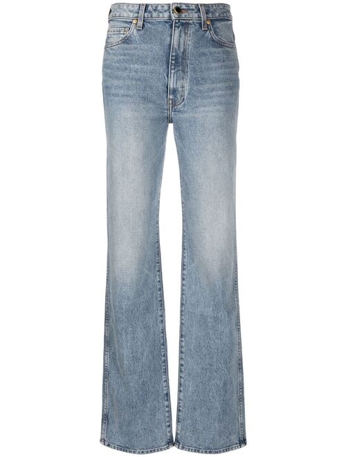 KHAITE high-rise straight-leg jeans