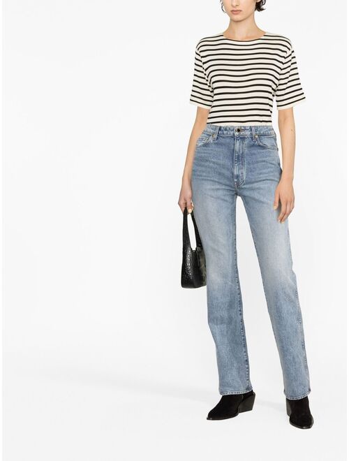 KHAITE high-rise straight-leg jeans