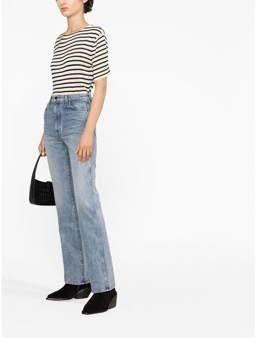 KHAITE high-rise straight-leg jeans