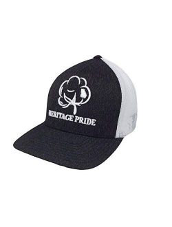 Logo Georgia State Cotton Boll Southern Men's Trucker Hat Black Black Mesh