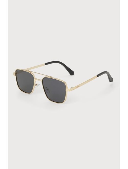 I-SEA Brooks Gold Aviator Sunglasses
