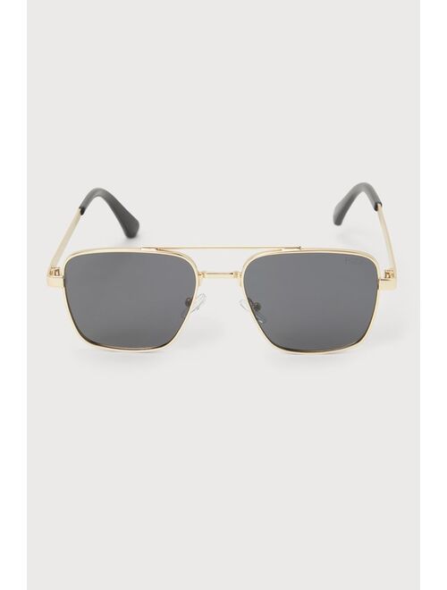 I-SEA Brooks Gold Aviator Sunglasses