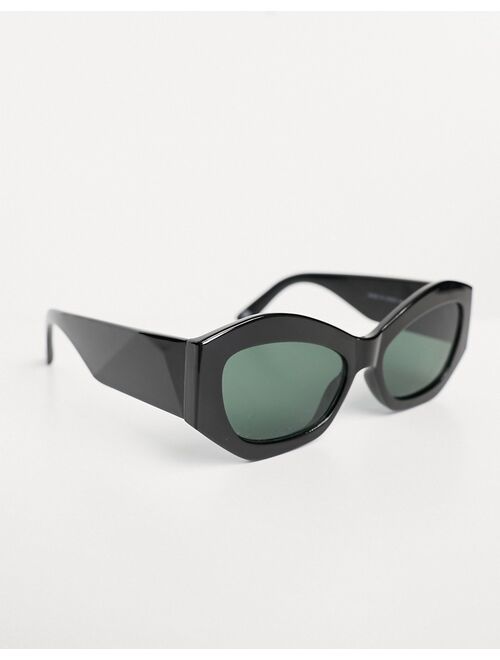 ASOS DESIGN chunky angular cat eye sunglasses