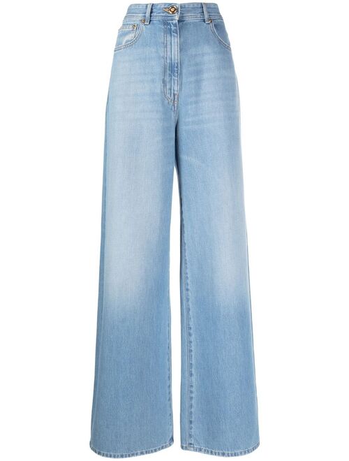 Versace high-rise wide-leg jeans