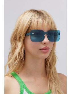 Tegan Rimless Square Sunglasses