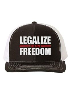 Legalize Freedom Since 1776 Embroidered Mens Mesh Back Trucker Hat