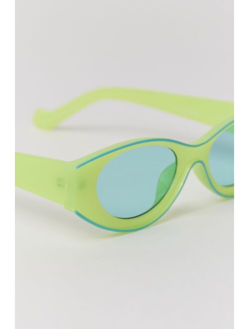 Urban Outfitters Poppi Rectangular Oval Sunglasses