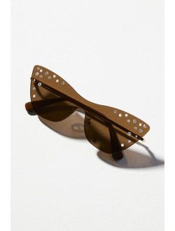 Lele Sadoughi Hand-Embellished Downtown Sunglasses
