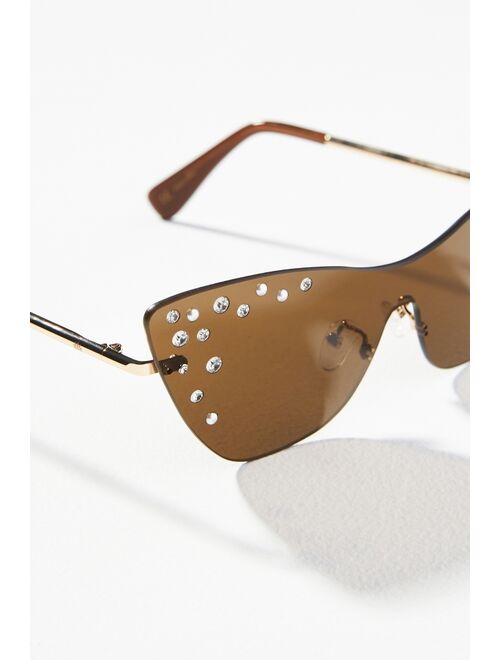 Lele Sadoughi Hand-Embellished Downtown Sunglasses