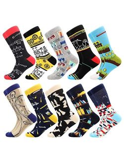 Men's Fun Dress Socks-Colorful Funny Novelty Crew Socks Pack,Crazy Socks Gifts for Men