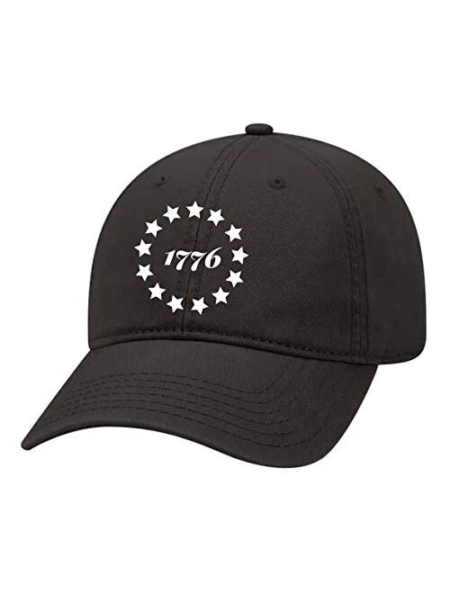 Heritage Pride 1776 Embroidered 13 Stars Betsy Ross Flag Unisex Fit Dad Hat with Metal Buckle Back