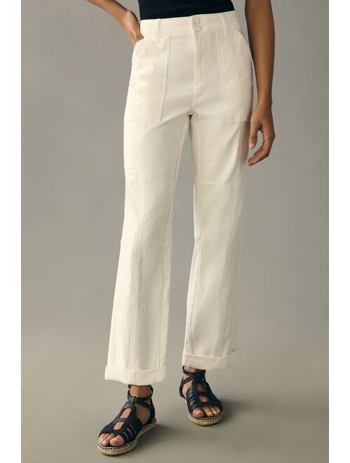 Pilcro The Wanderer Relaxed Embroidered Eyelet Pants