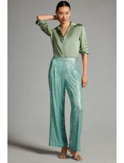 Ranna Gill Sequined Feather Pants