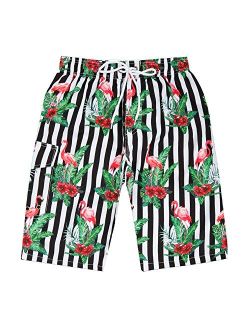 Benefeet Sox Mens Quick Dry Swim Trunks Beach Shorts Novelty Camou Swimwear with Mesh Lining Bathing Suits