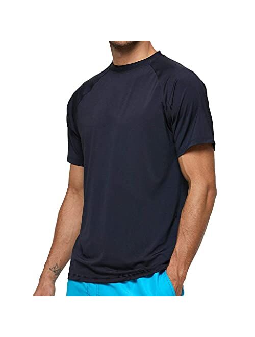 Arcweg Rashguard Men Swim Short Sleeves Diving Rash Vest Fit Top T-Shirt Rashie