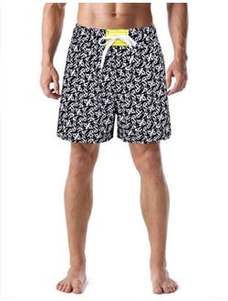 Nonwe Men's Quick Dry Soft Swim Shorts Relaxed Fit Drawsting Swim Trunks