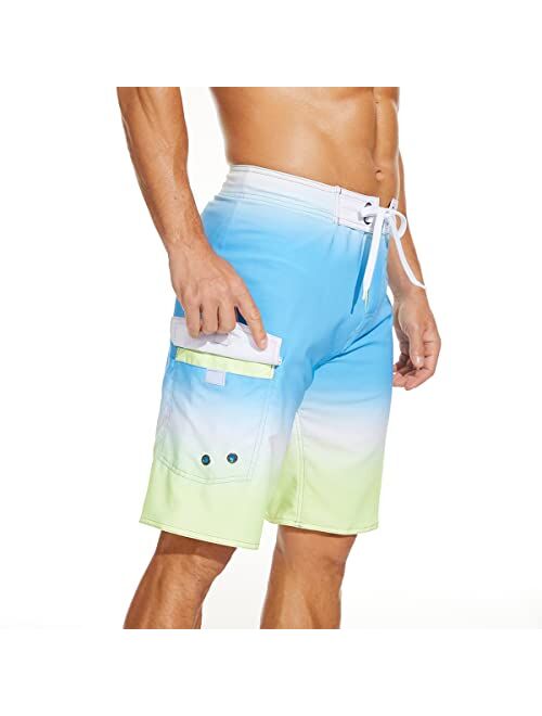 LETSHOLIDAY Mens Swim Trunks Quick Dry Swimwear Beach Shorts with Side Pockets