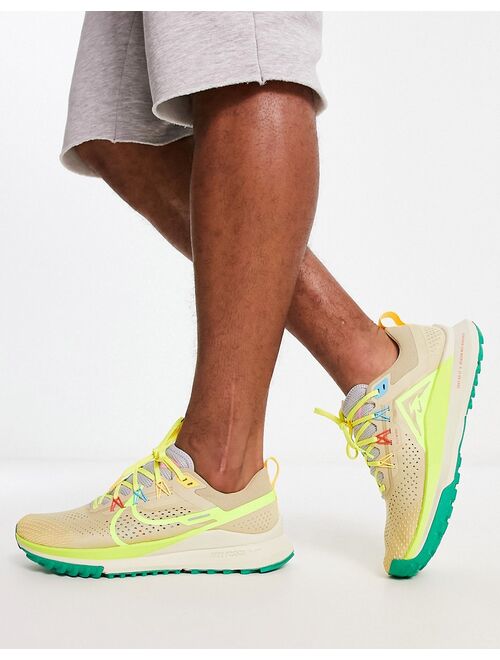 Nike Running Nike React Pegasus Trail 4 sneakers in gold