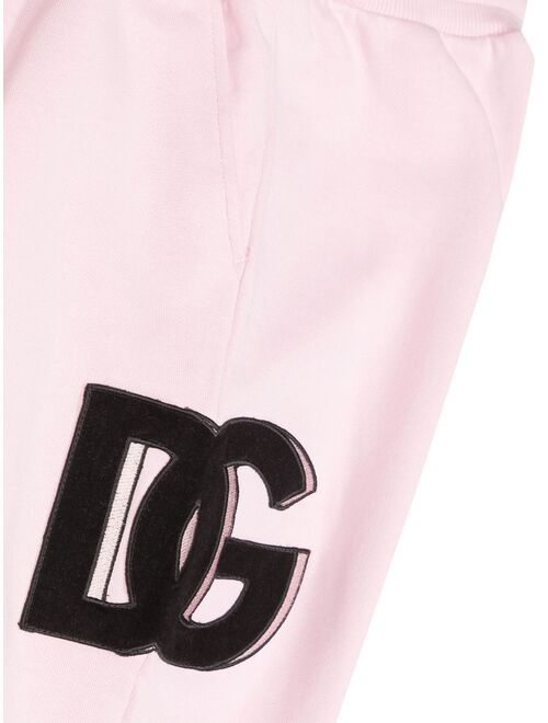 Dolce & Gabbana Kids logo-patch cotton track pants