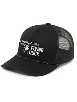 I Don't Give A Flying Duck Mesh Back Embroidered Trucker Hat Baseball Cap