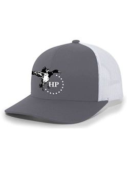 HP Black & White Duck and Stars Mesh Back Embroidered Trucker Hat Baseball Cap