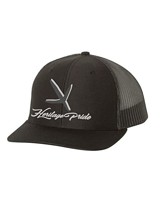 Heritage Pride Pheasant Footprint Mens Embroidered Mesh Back Trucker Hat