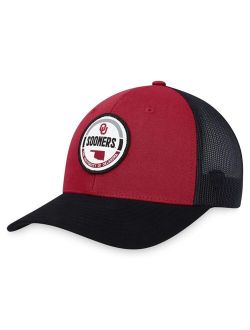 Men's Top of the World Crimson Oklahoma Sooners Trey Trucker Adjustable Hat