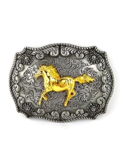 Tochispa Man's Western Belt Buckle Cowboy Rodeo Gold Belt Buckle for Men and Women