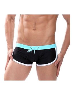 CaveHero Quick Dry Mens Swim Trunks Nylon Beach Swim Briefs with Inter-Lining