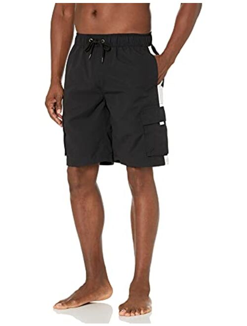 Southpole Men's Standard Swim Trunks, Quick Dry Beach Board, Bathing Shorts